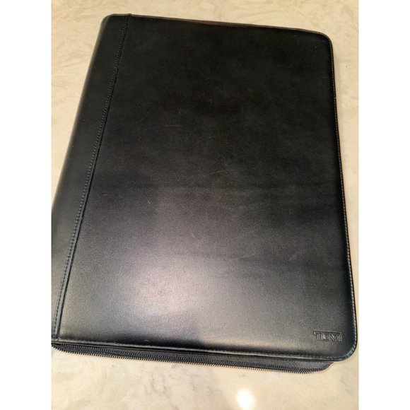 Tumi Office Tumi Professional Black Leather Zip Portfolio Planner Notepad Folder Poshmark